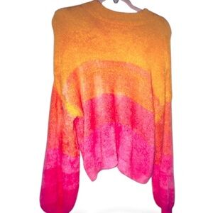 Vibrant Orange and Pink Sweater